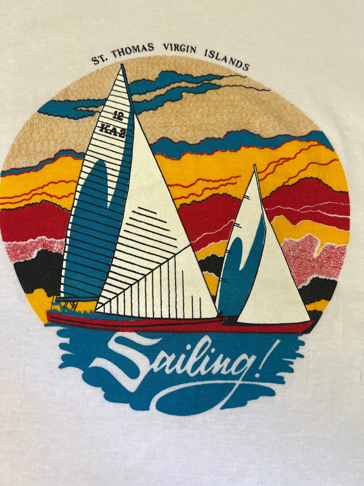 1980's Sailing St. Thomas Souvenir Tee