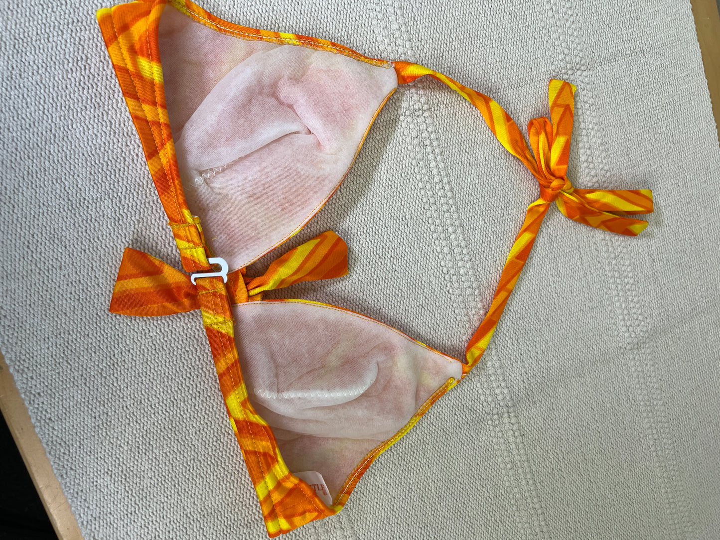 1970's Orange & Yellow Sandcastle Bikini Set