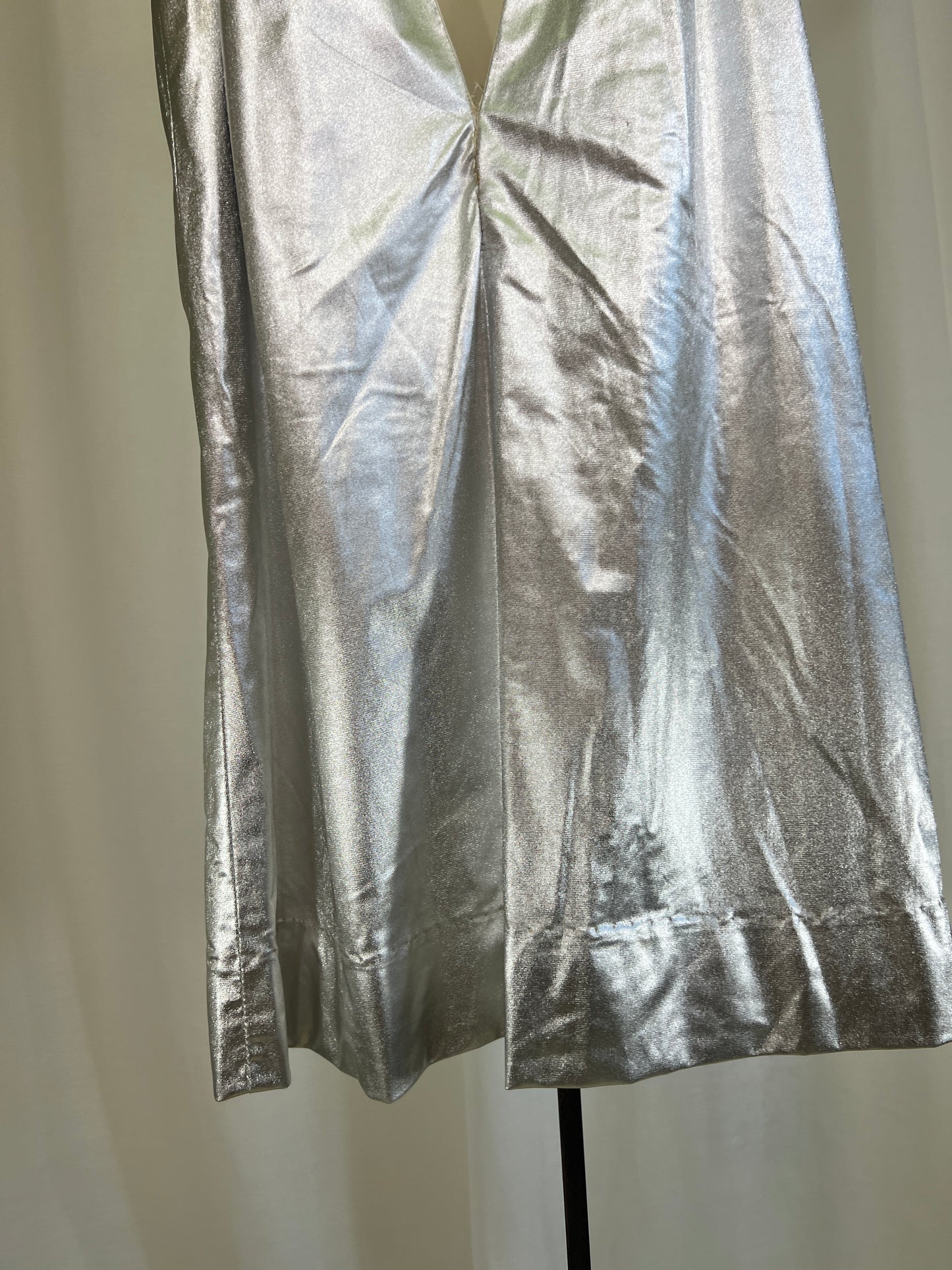 1960's Free and Easy Space Age A-Line Silver Mini Dress