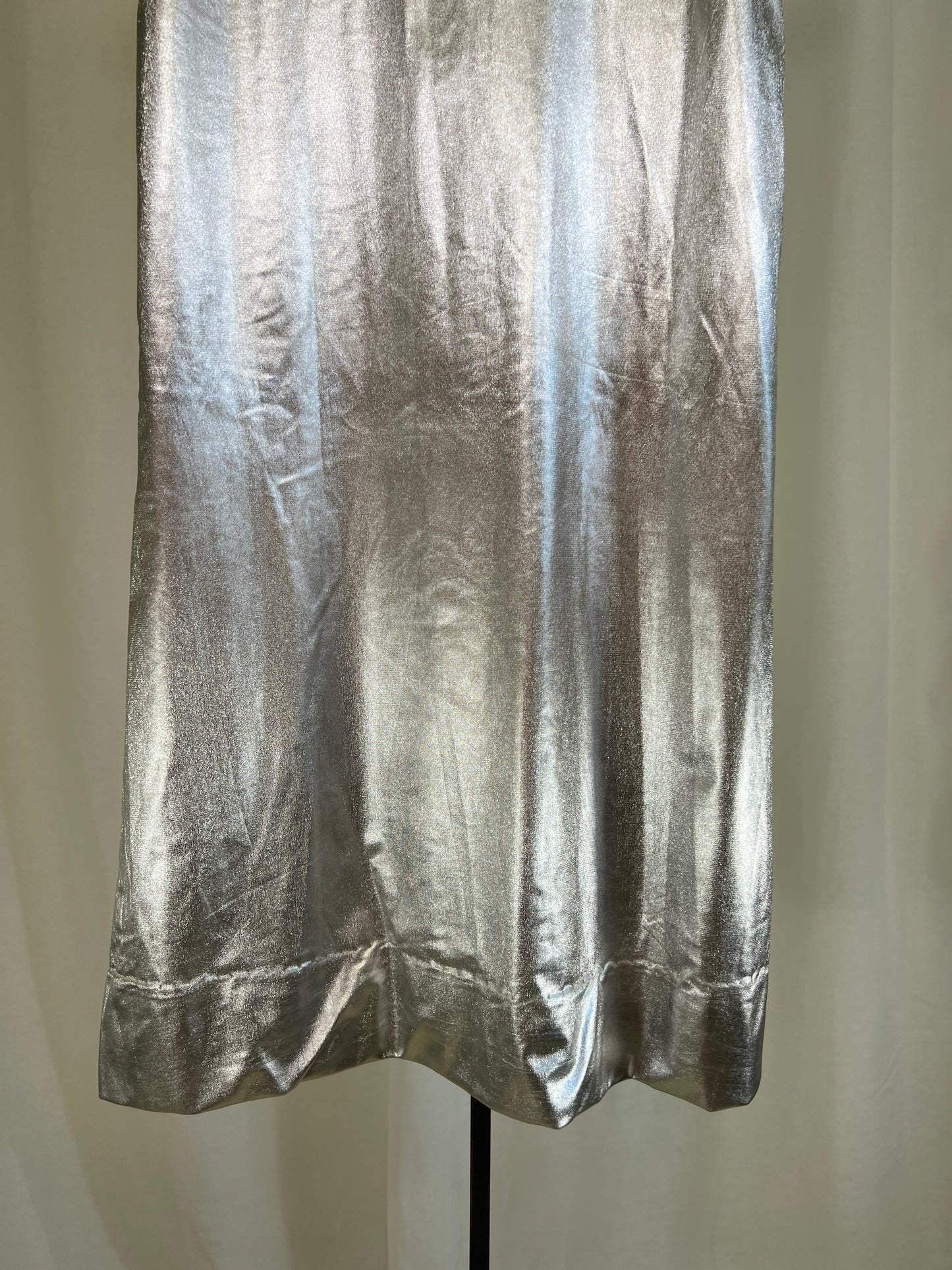 1960's Free and Easy Space Age A-Line Silver Mini Dress