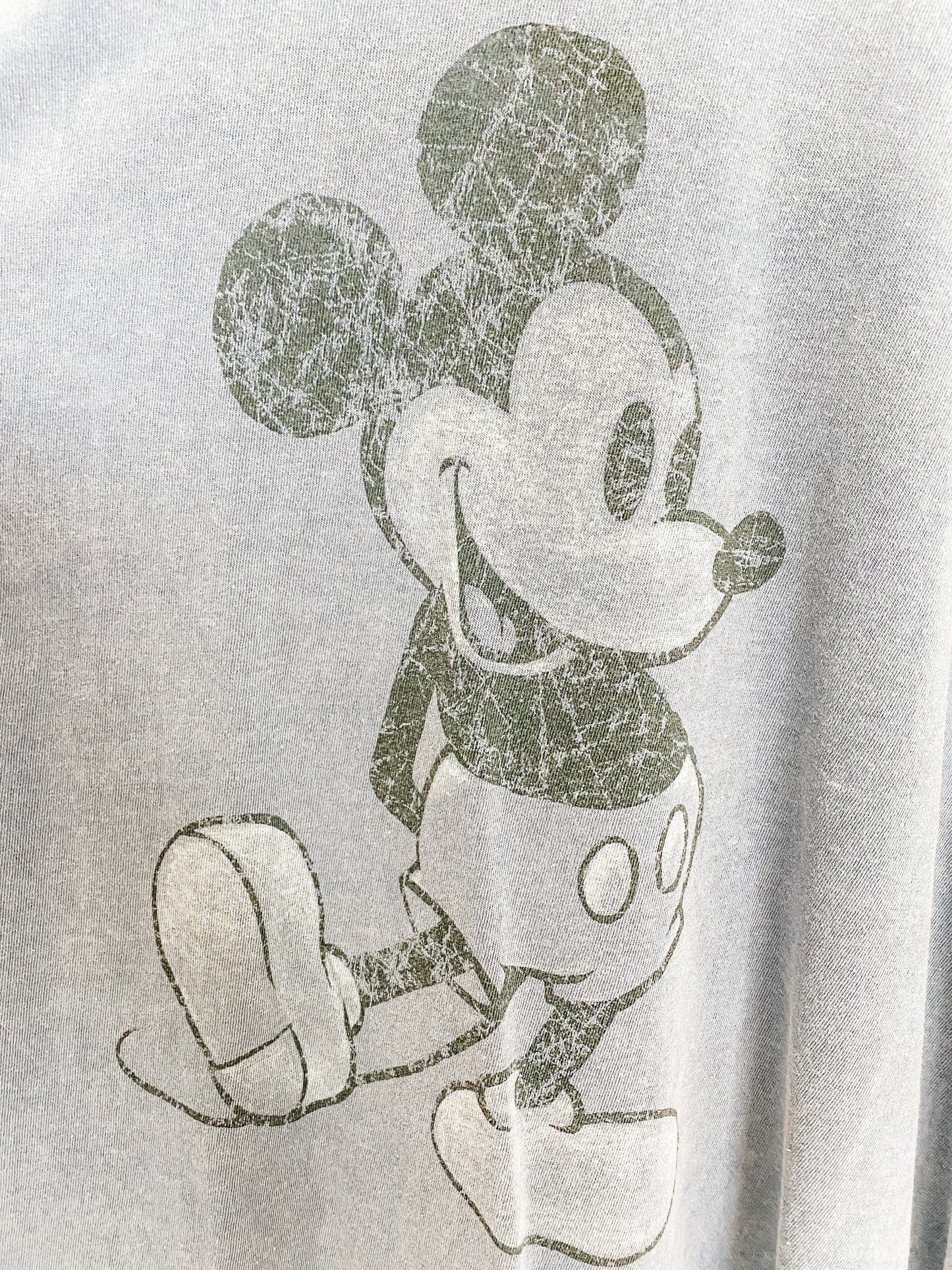 Blue Mickey Faded Crew Neck