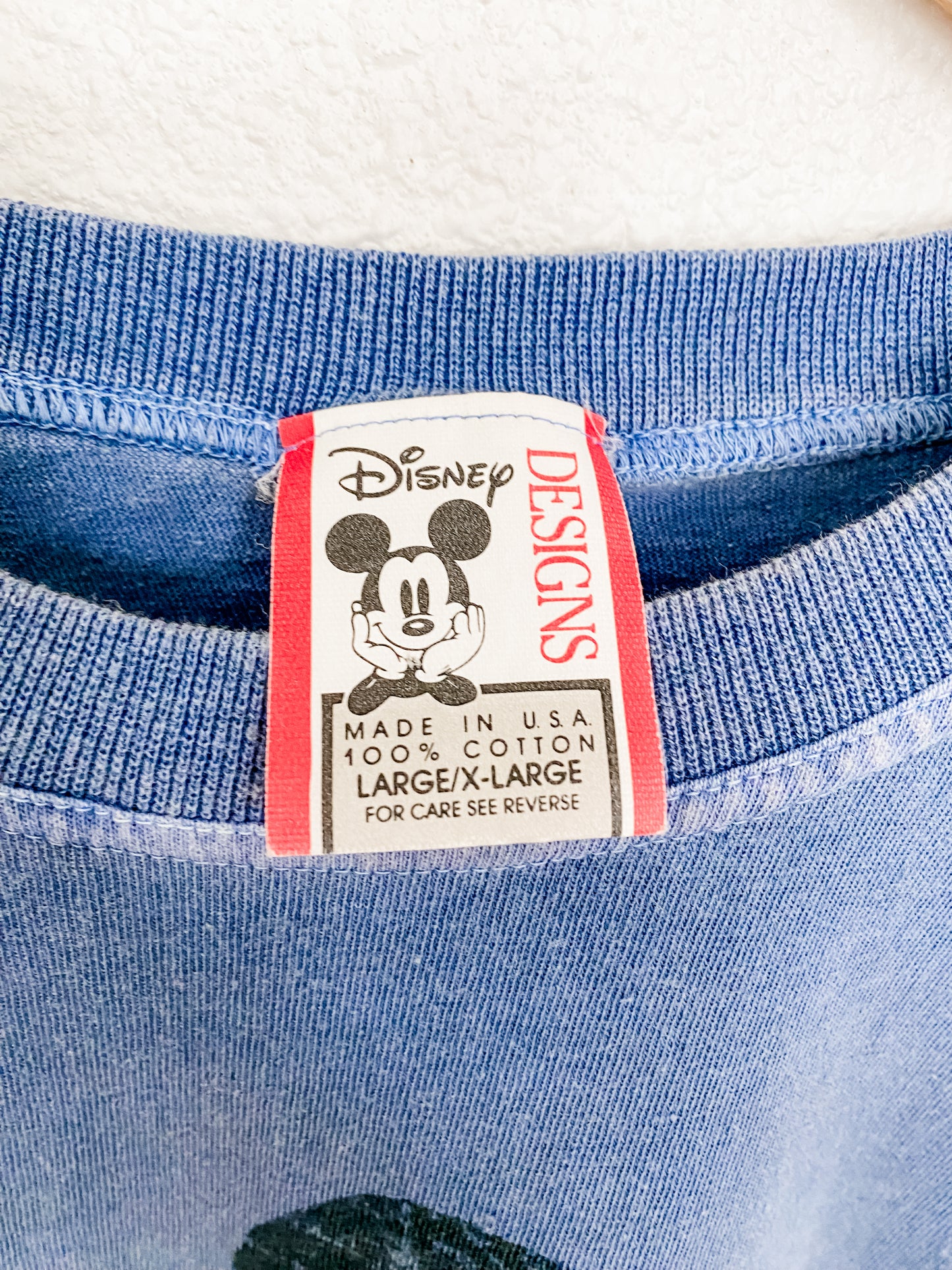 Blue Mickey Faded Crew Neck