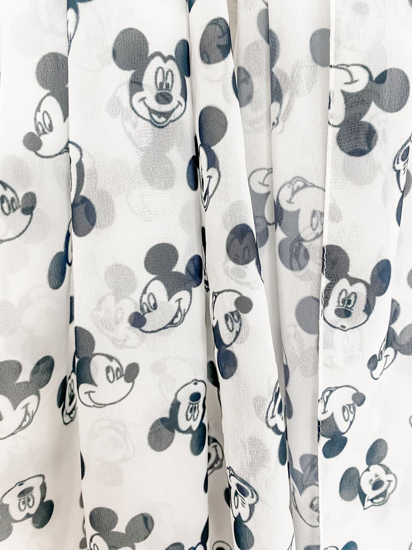 Black & White Many Faces of Mickey Scarf