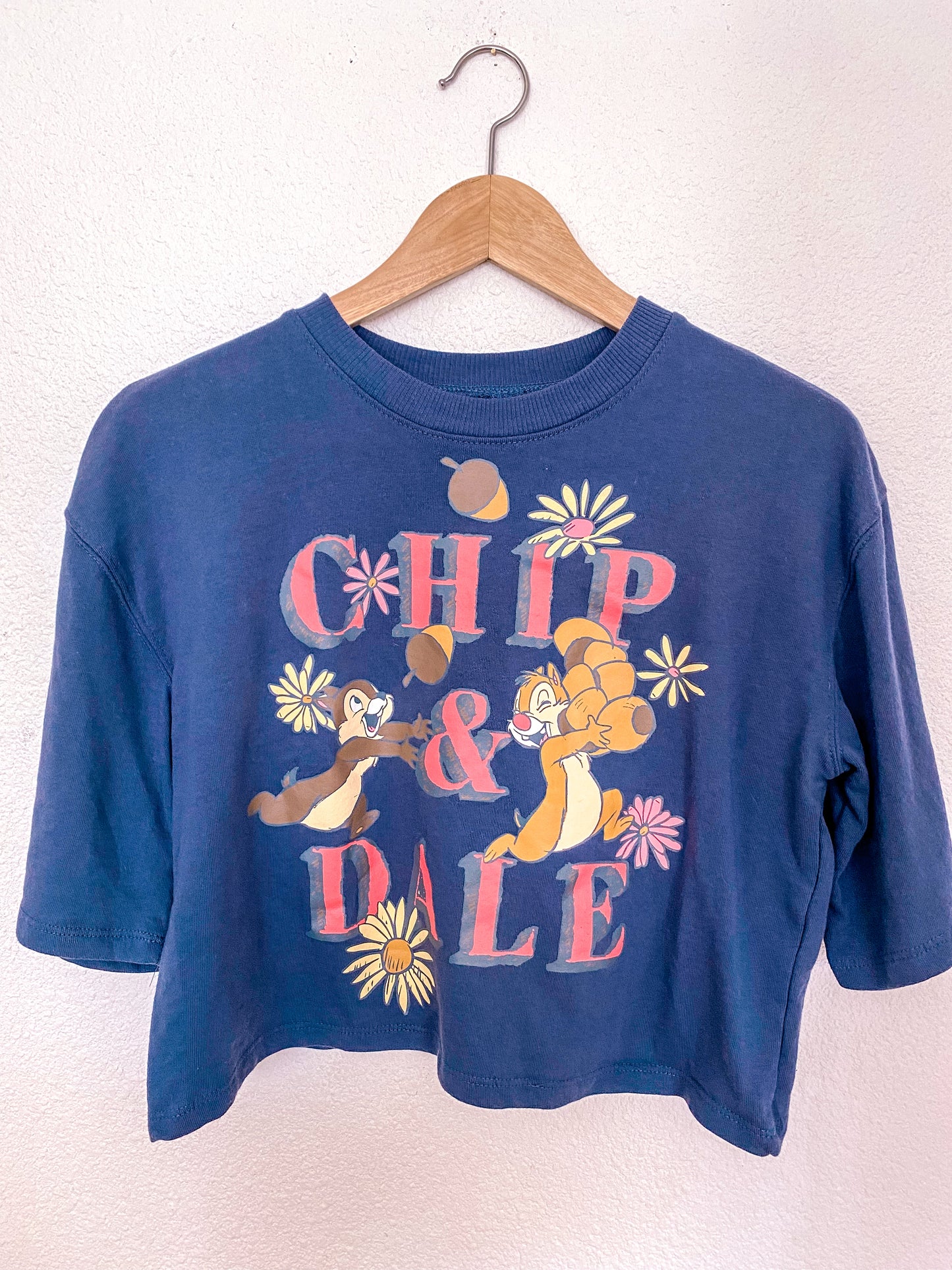 Chip & Dale Navy Blue Crop Tee