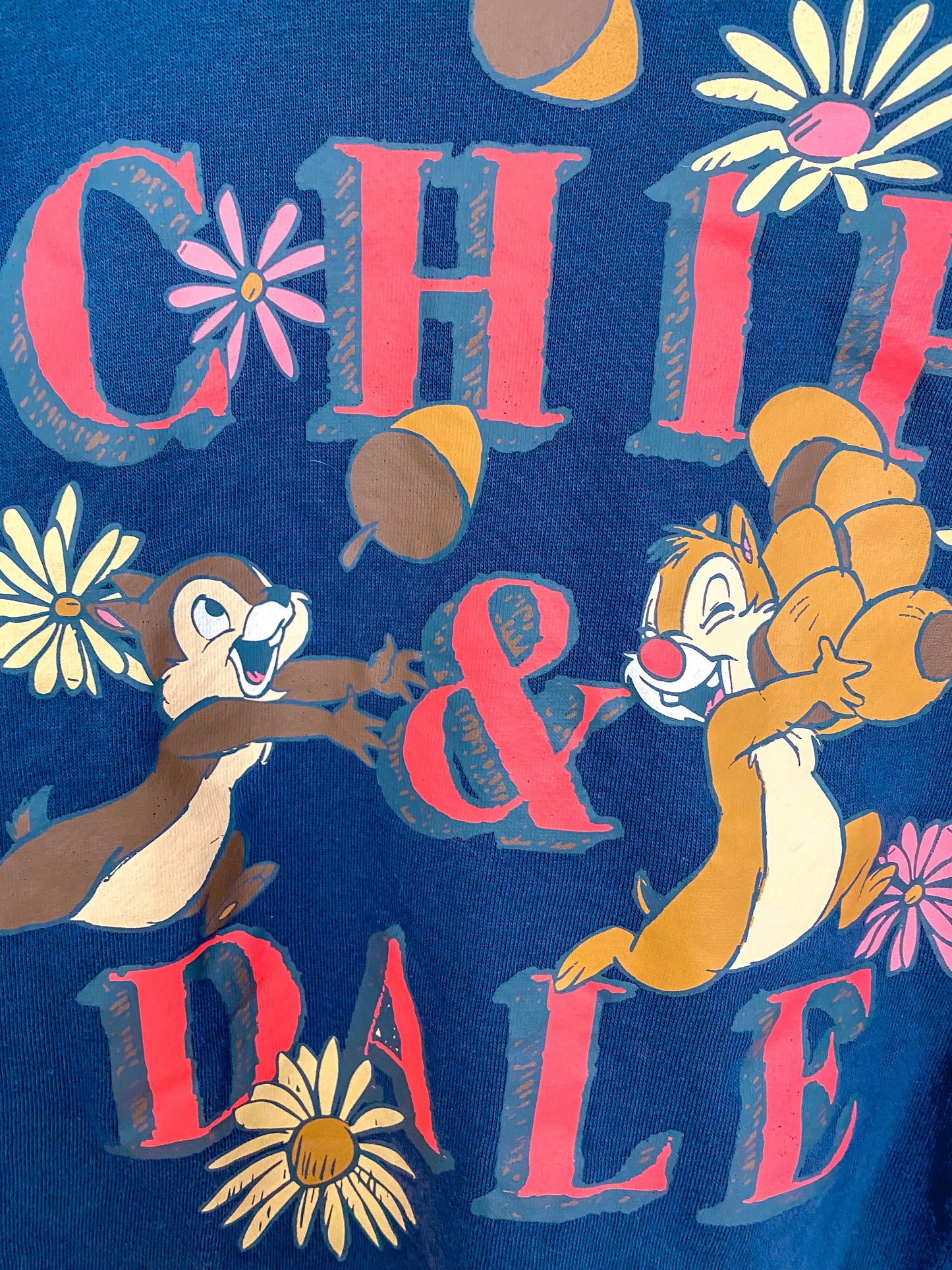 Chip & Dale Navy Blue Crop Tee