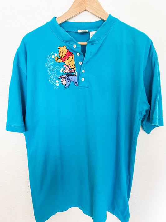 Pooh, Piglet, Eeyore Spring Quarter Button Tee