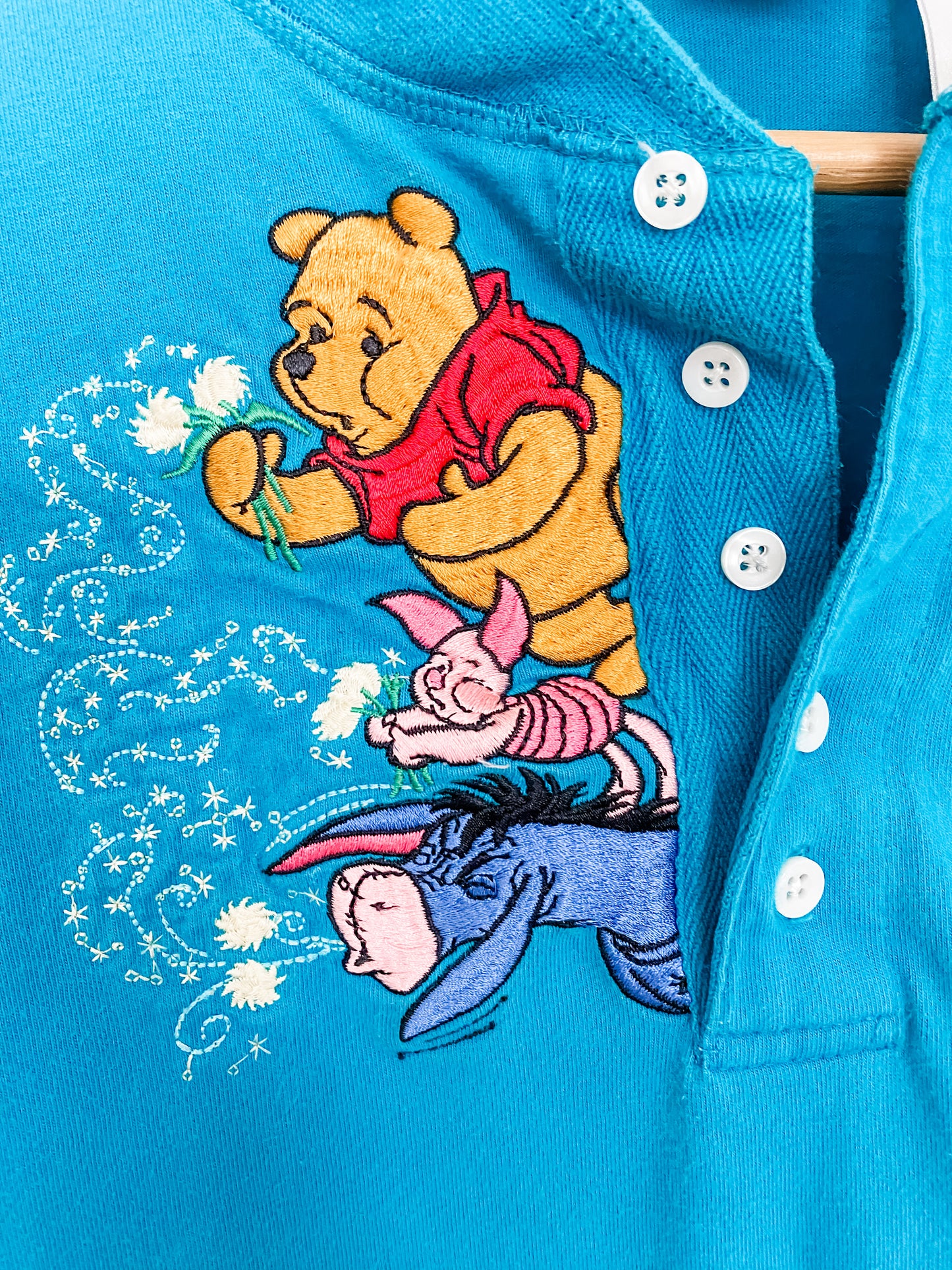 Pooh, Piglet, Eeyore Spring Quarter Button Tee