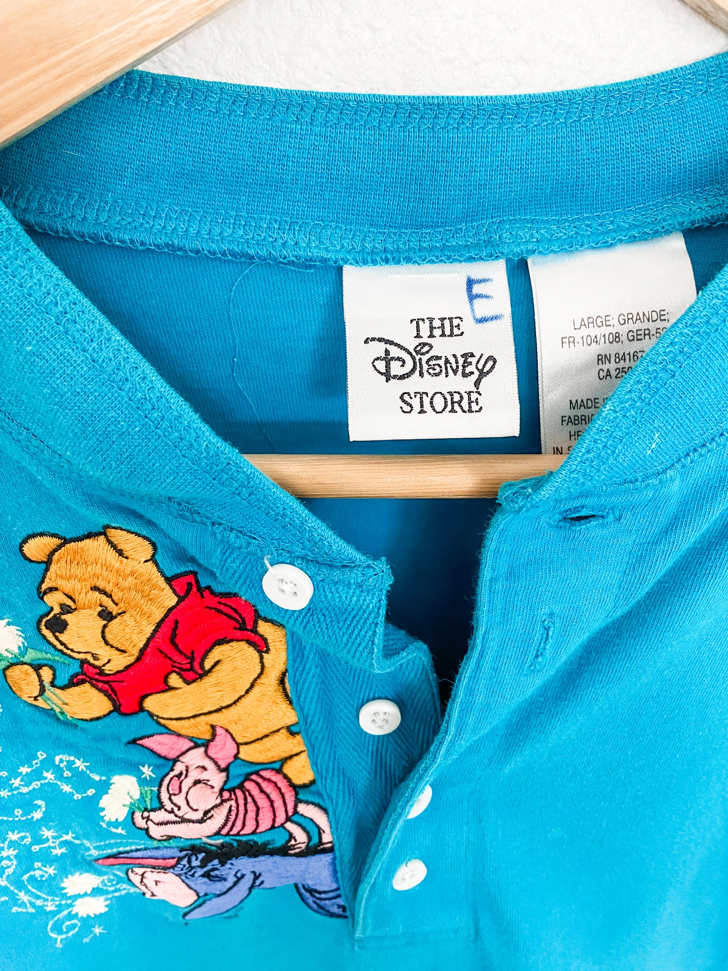 Pooh, Piglet, Eeyore Spring Quarter Button Tee