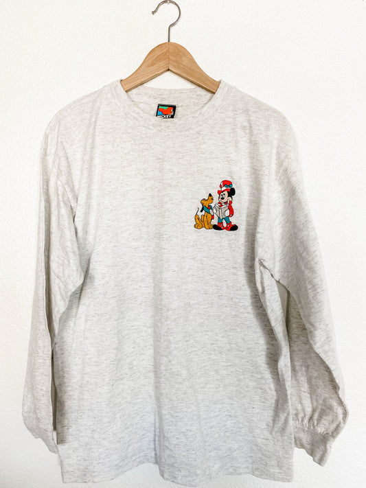 Mickey & Pluto Christmas Long Sleeve T-Shirt