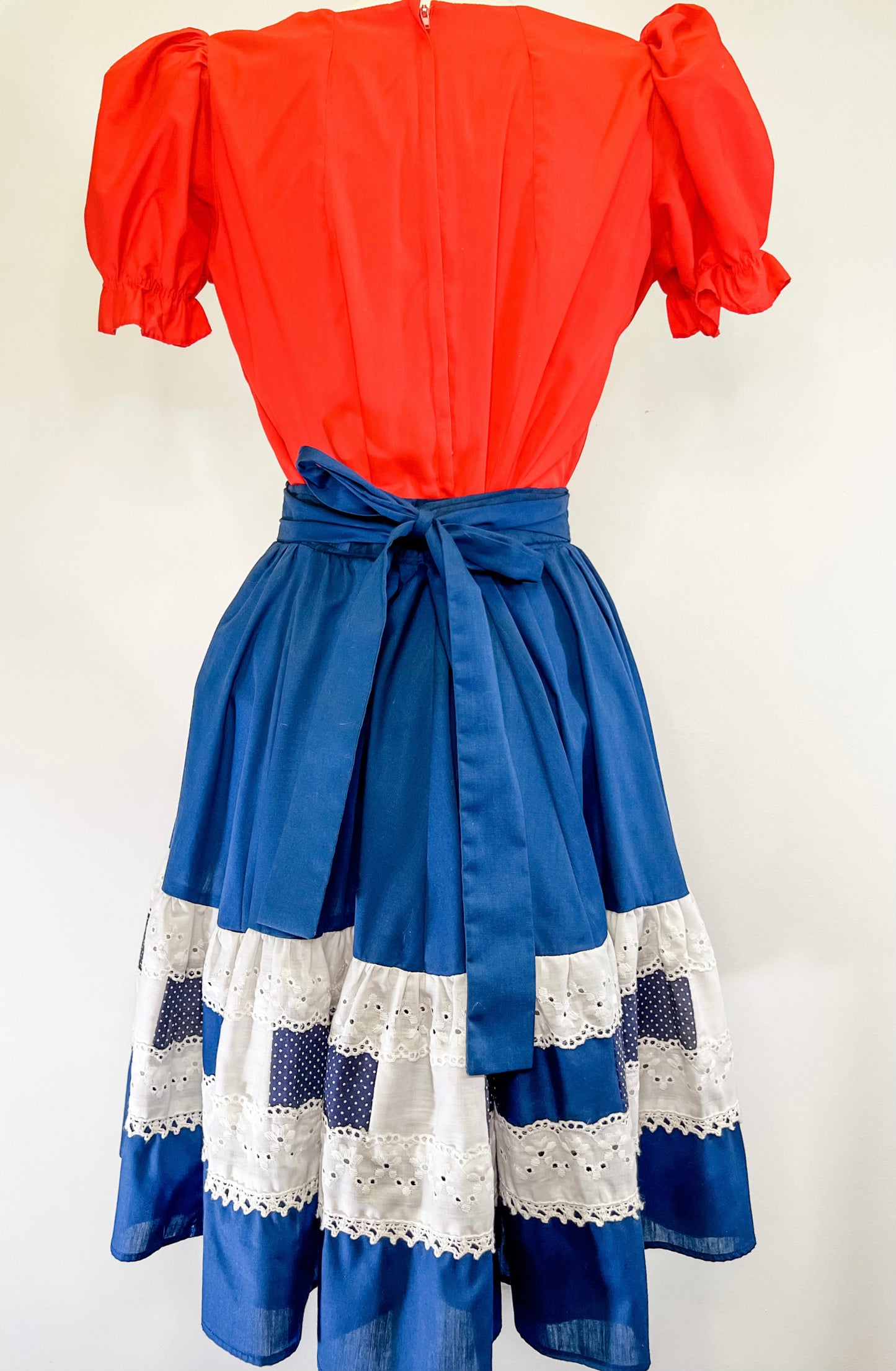 80s Red White and Blue Two Piece Set