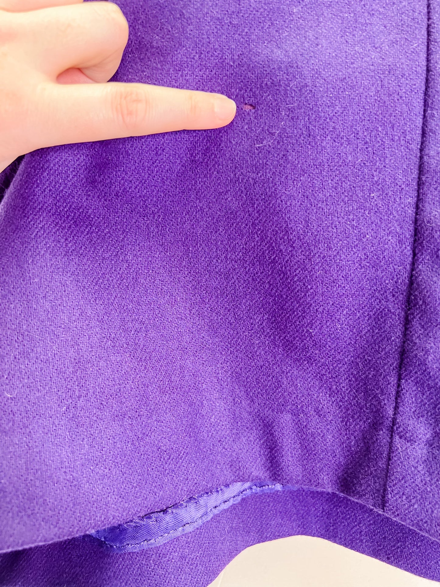 70s Purple Deep-V Shift Dress