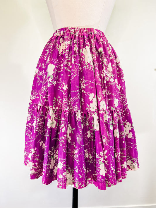 60s Psychedelic Purple Swing Skirt