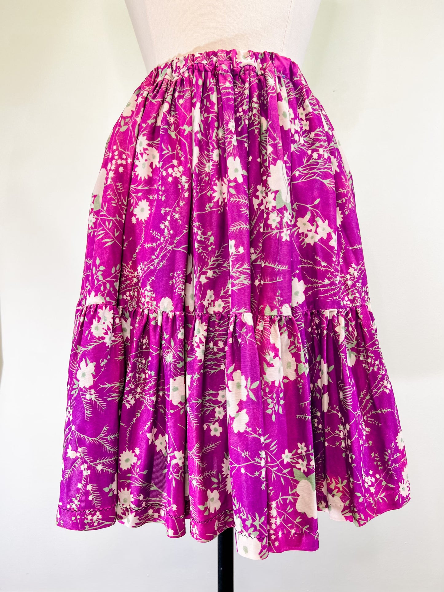 60s Psychedelic Purple Swing Skirt