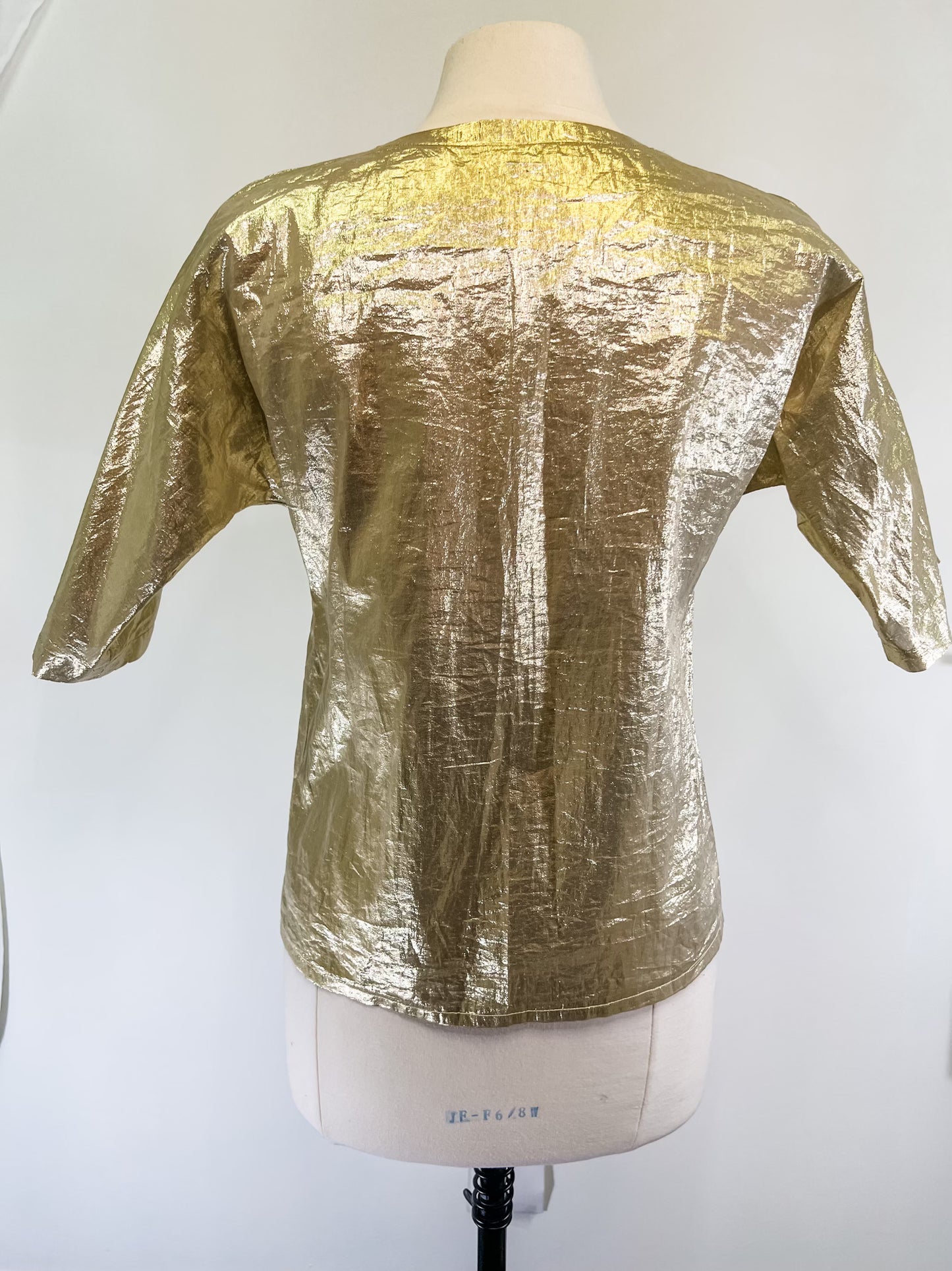 60s Lamé Gold Blouse