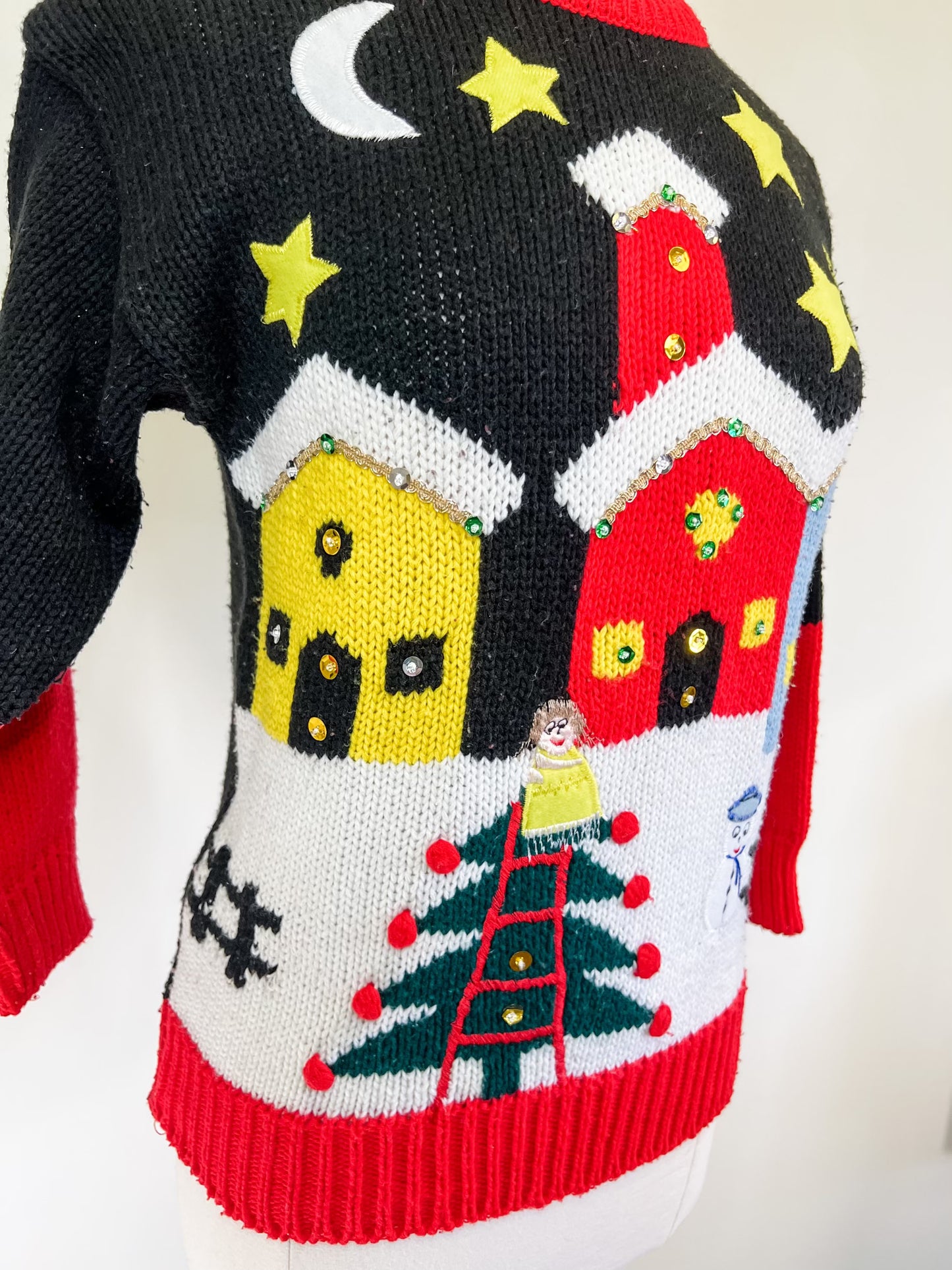 Moonlit Town Holiday Sweater