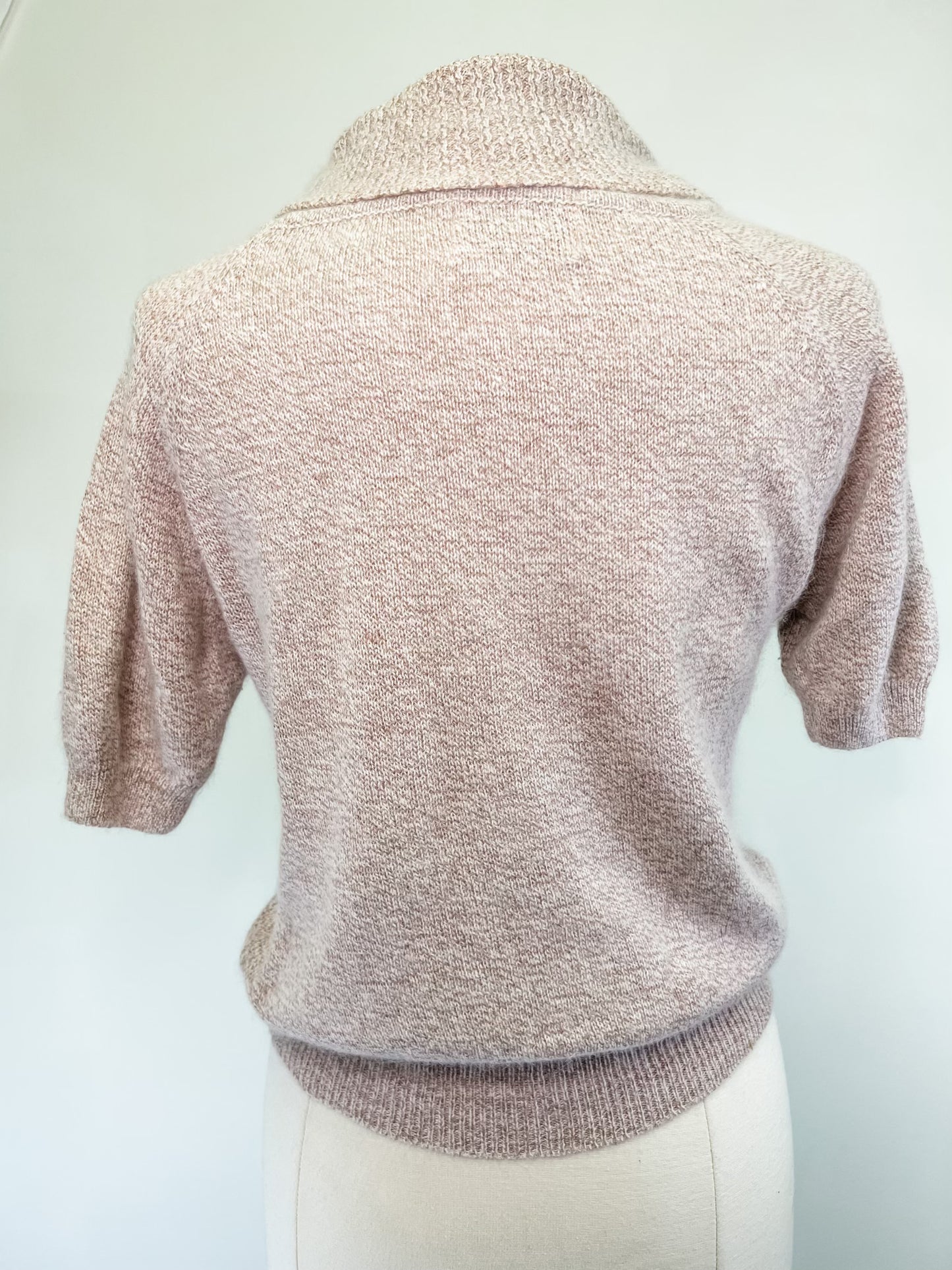 80s Oatmeal Cowl Neck Sweater