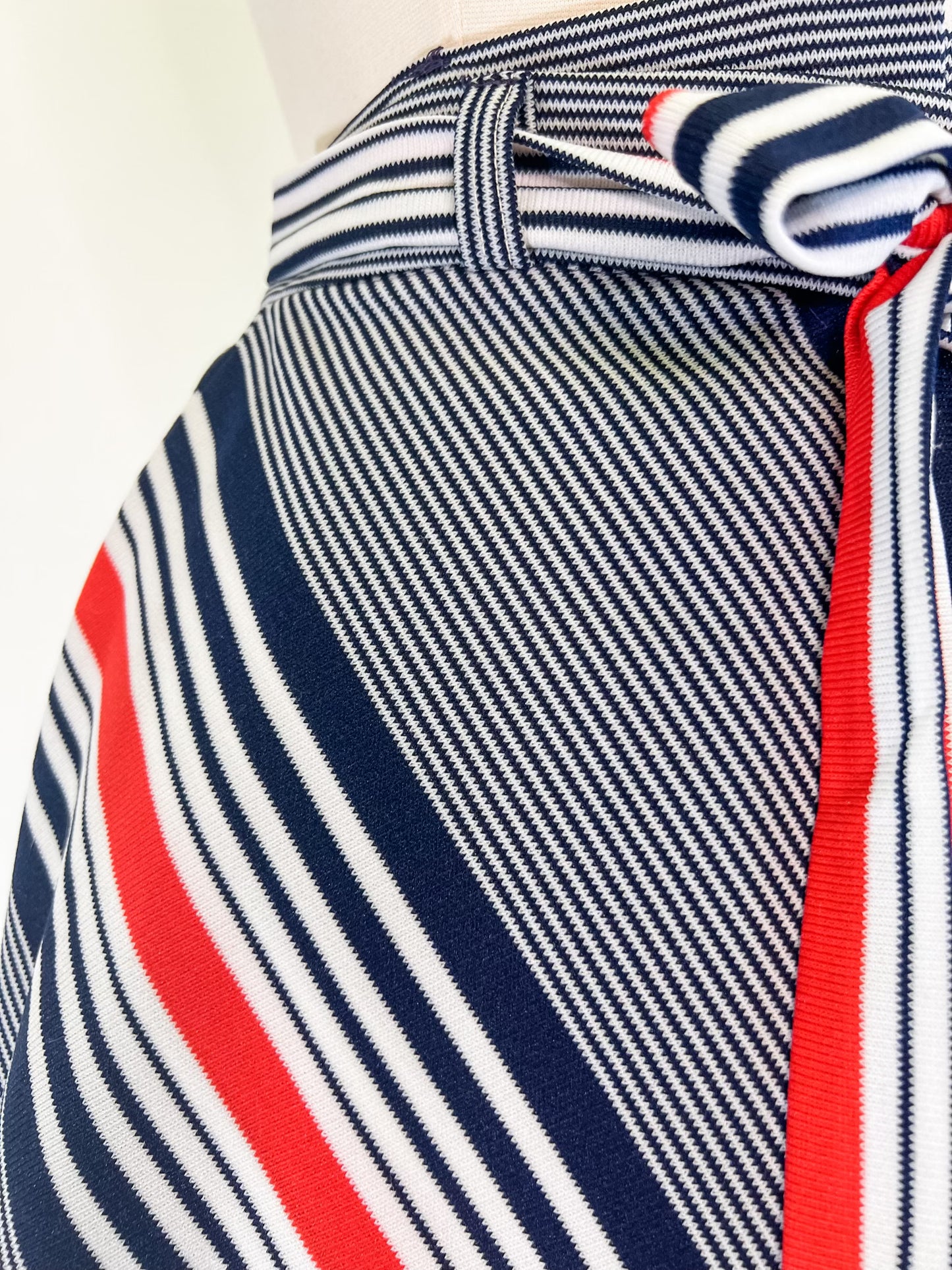 70s Red White and Blue Chevron Skirt