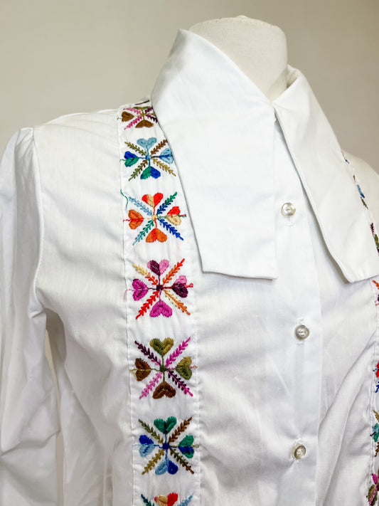 70s Embroidered Blouse