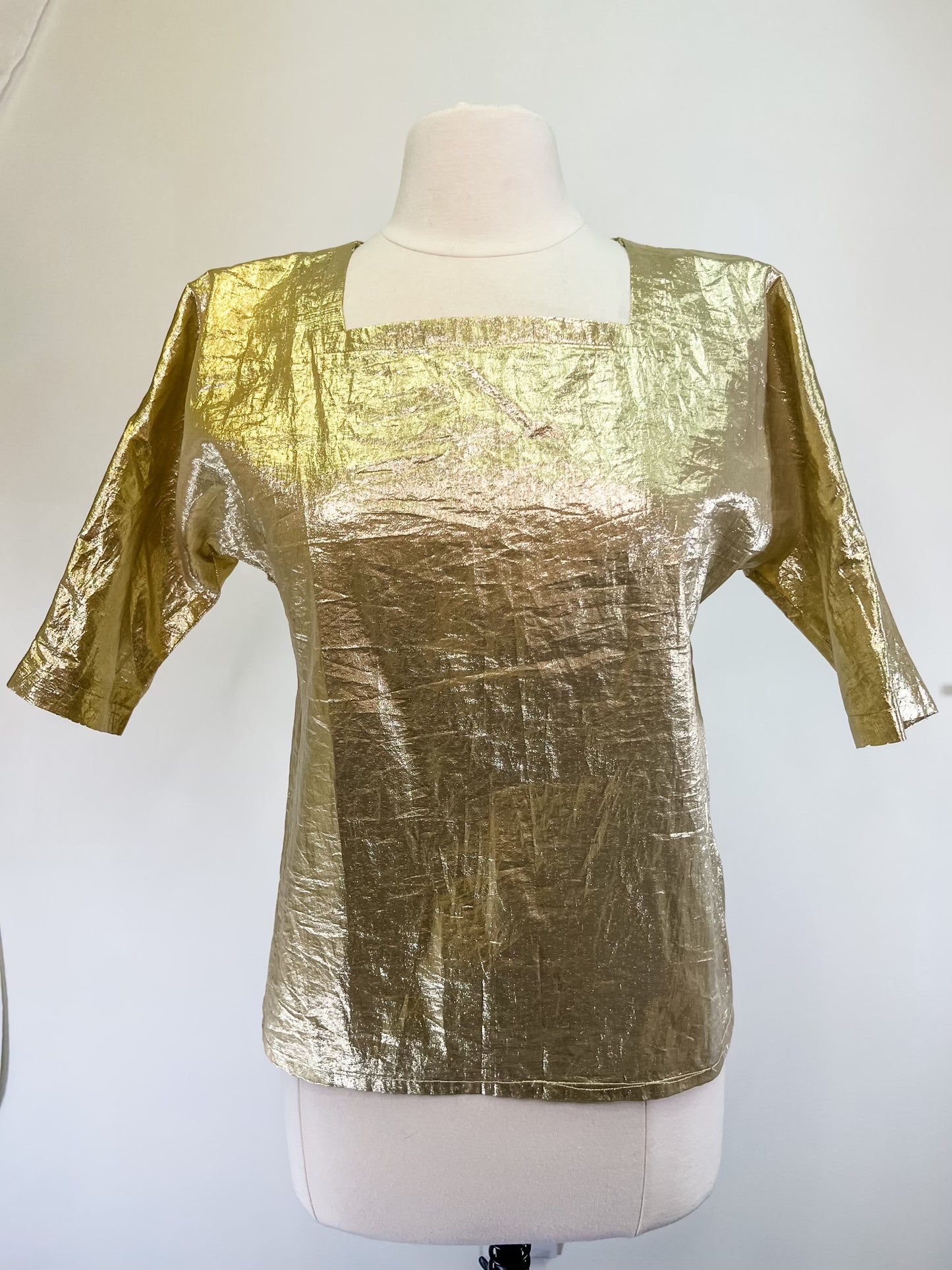 60s Lamé Gold Blouse