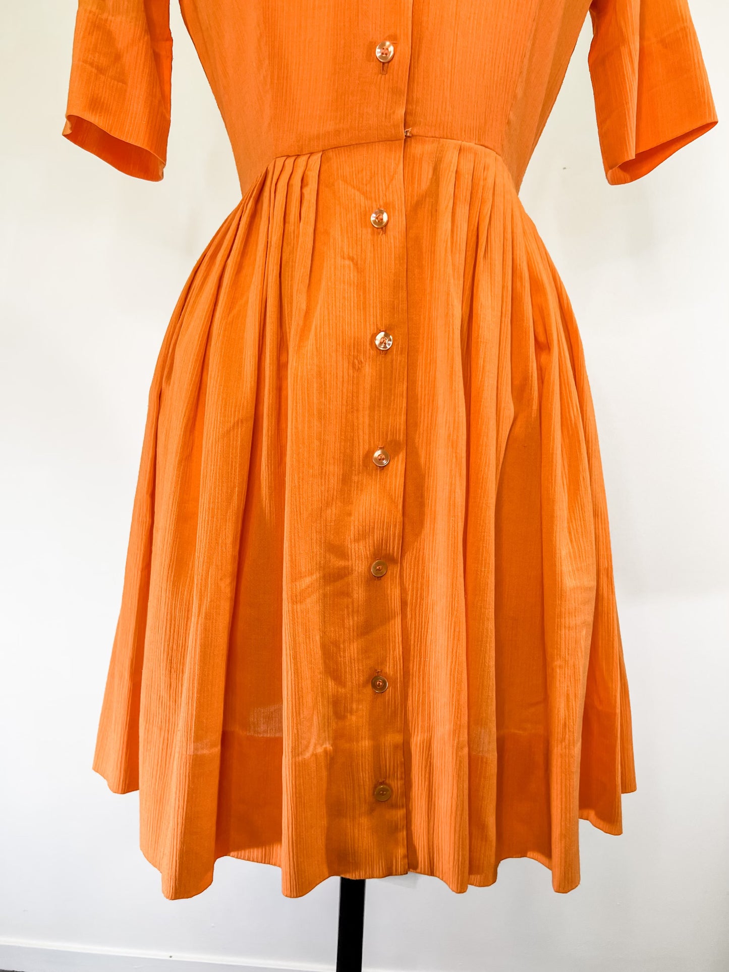 60s Lady Arrow Tangerine Dream Shirtwaist Dress