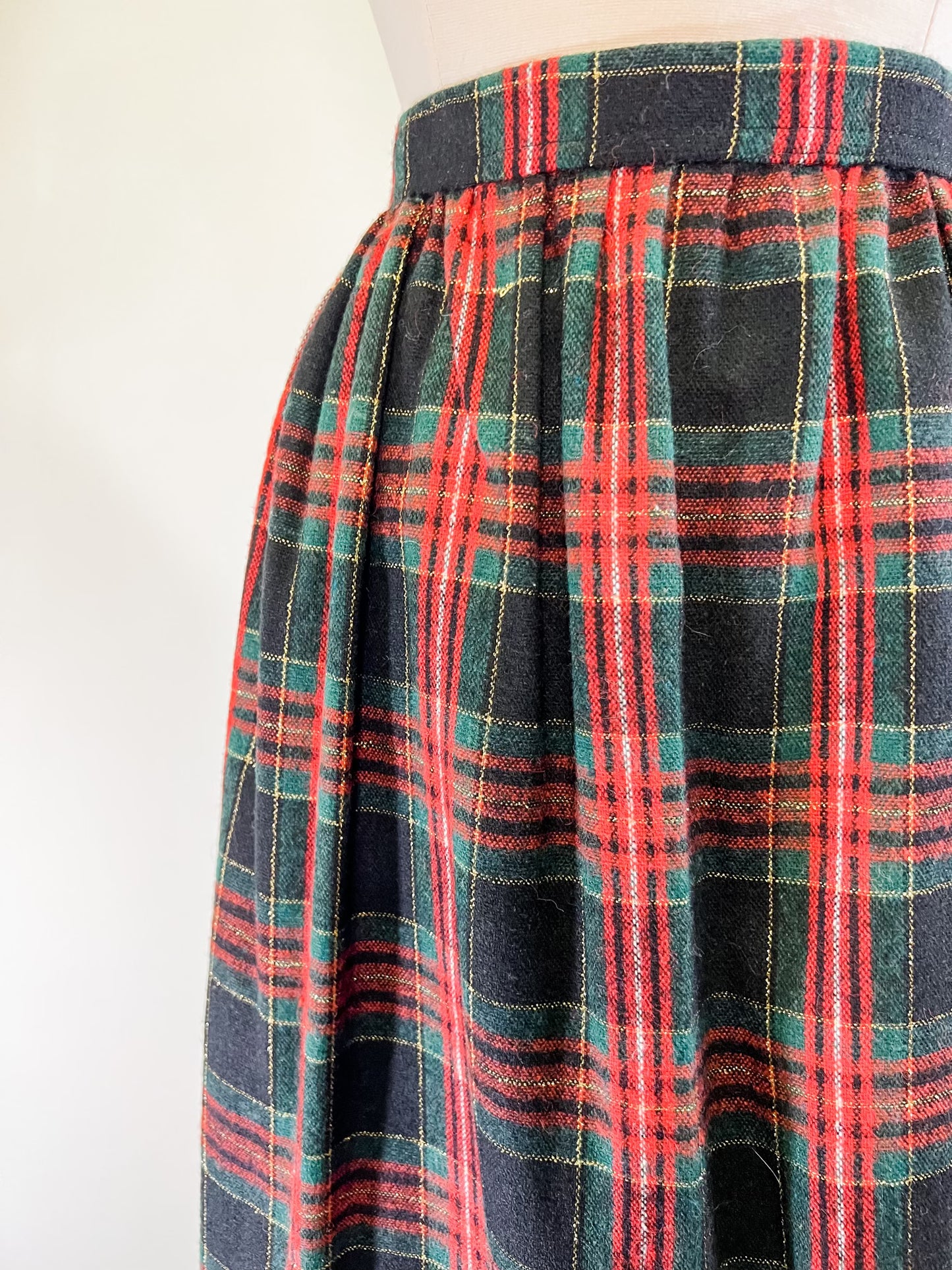 80s Plaid Maxi Skirt